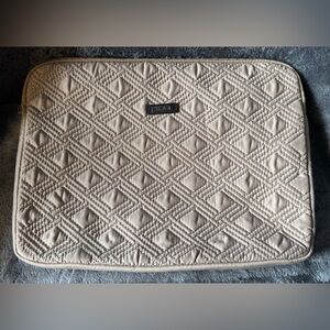 Tumi Quilted Laptop Sleeve in Beige